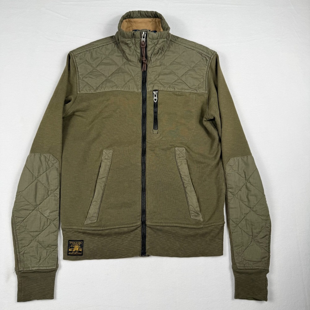 Polo Ralph Lauren RL Guide Hybrid Jacket Men's S Olive Quilted Full Zip Gorpcore